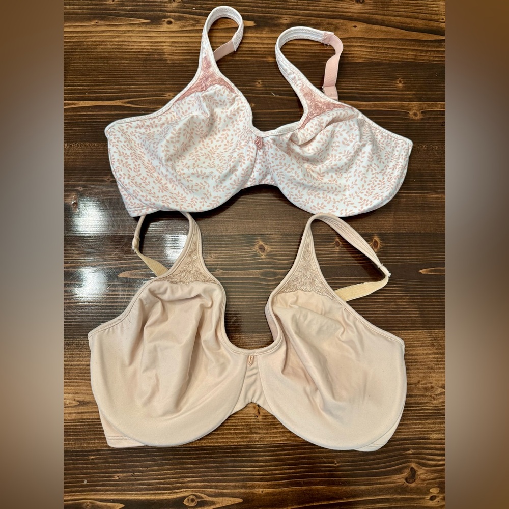 Bali Bra Bundle of Two—Pink & White & Nude Size 34DD